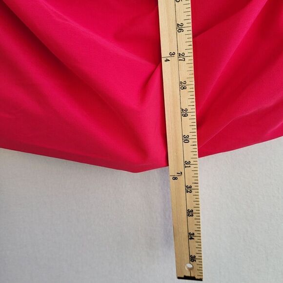 NEW ZARA Off-the-Shoulder Draped Mini Dress Rosette Floral XL Pink 3466/880 Prom - Picture 12 of 13